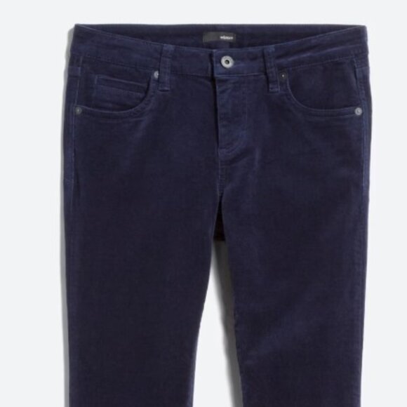 Edyson Hampton Skinny Corduroy Navy Blue Pants - Picture 1 of 4